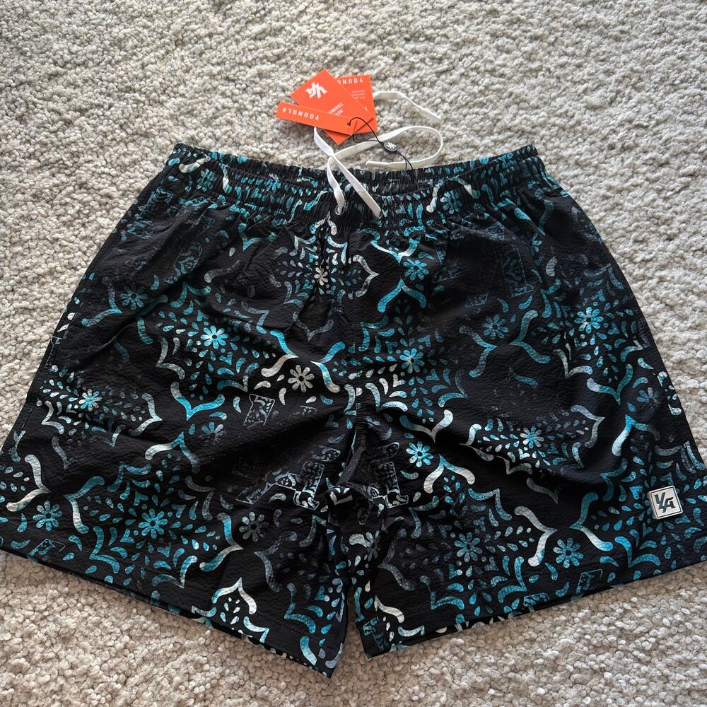 Men's YoungLA 1003 Mosaic Swim Shorts(SoldOut) XL NWT BlackMosaic